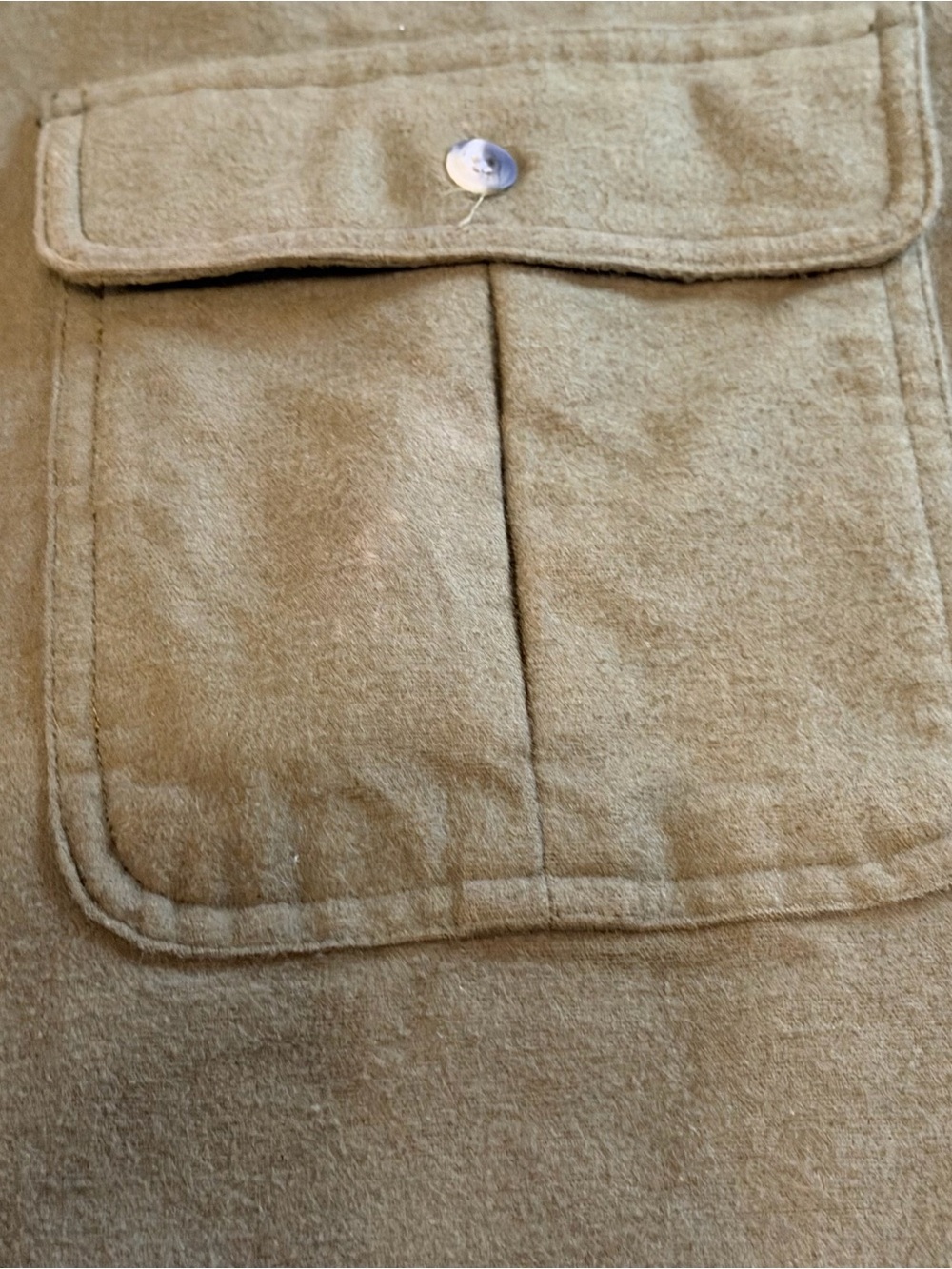 Cabelas Men's Olive Green Button-Up Utility Jacket Size LT Read Description - Picture 3 of 15